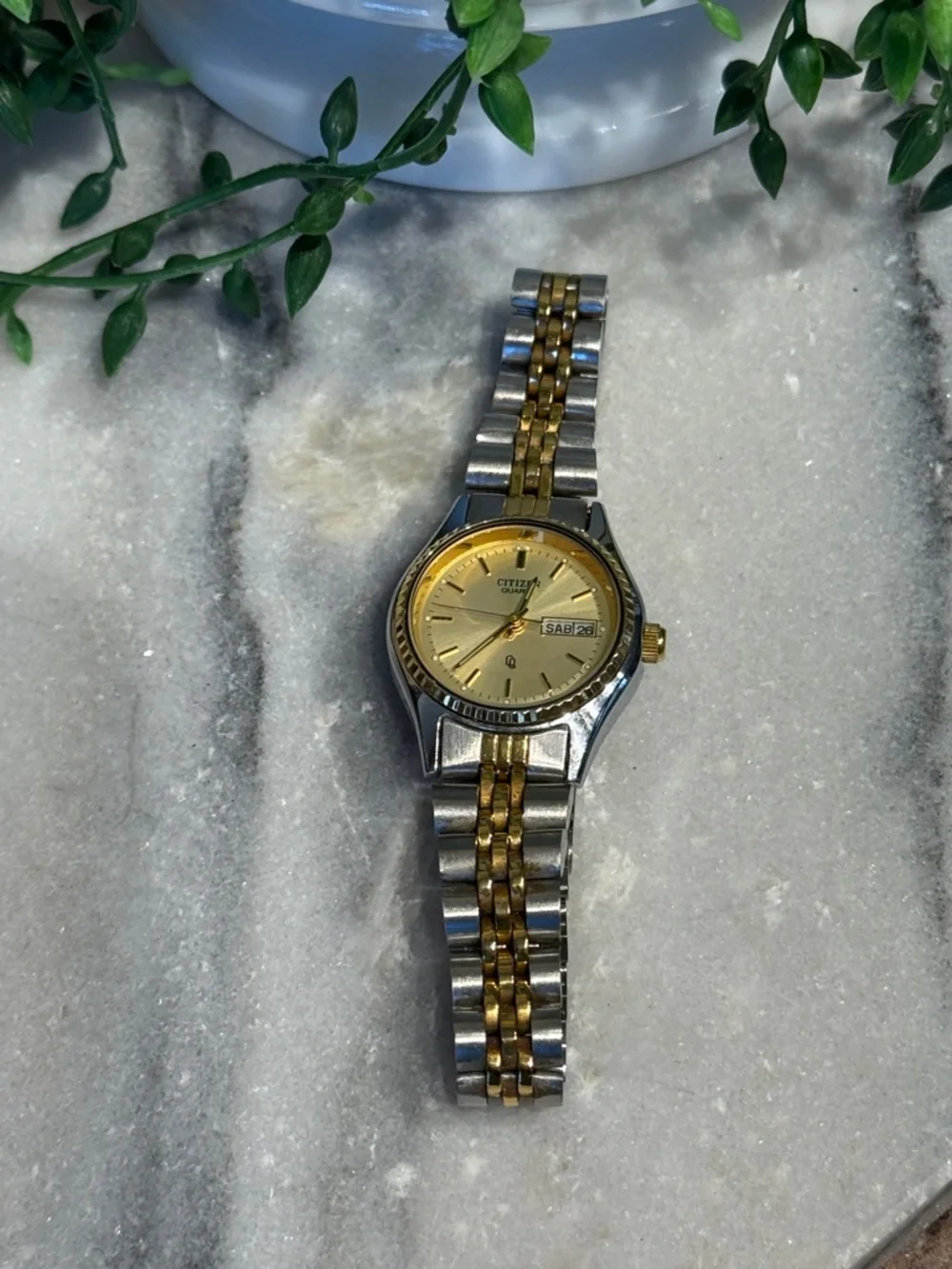 Citizen Two-Tone Gold and Silver Bracelet Watch